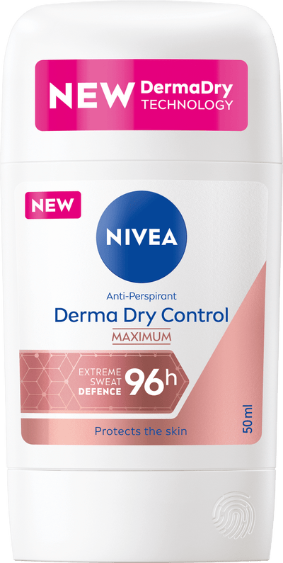 
Nivea Women - Derma Dry Control - Extreme Sweat Defence - 96H - Anti-Perspirant - Deo Stick - 50 ml / 1.7 oz | Jodiabaazar.com