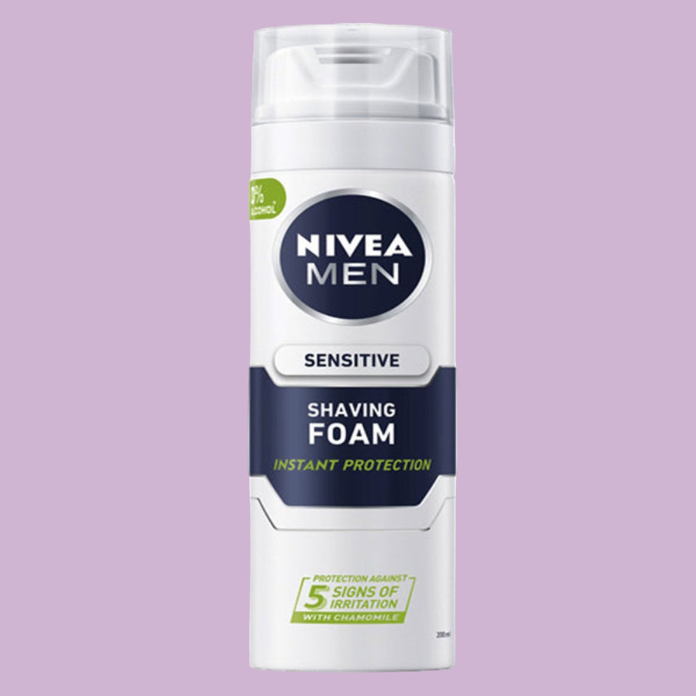 NIVEA MEN - SENSITIVE - Shaving Foam Instant Protection - (1X24) 200ml