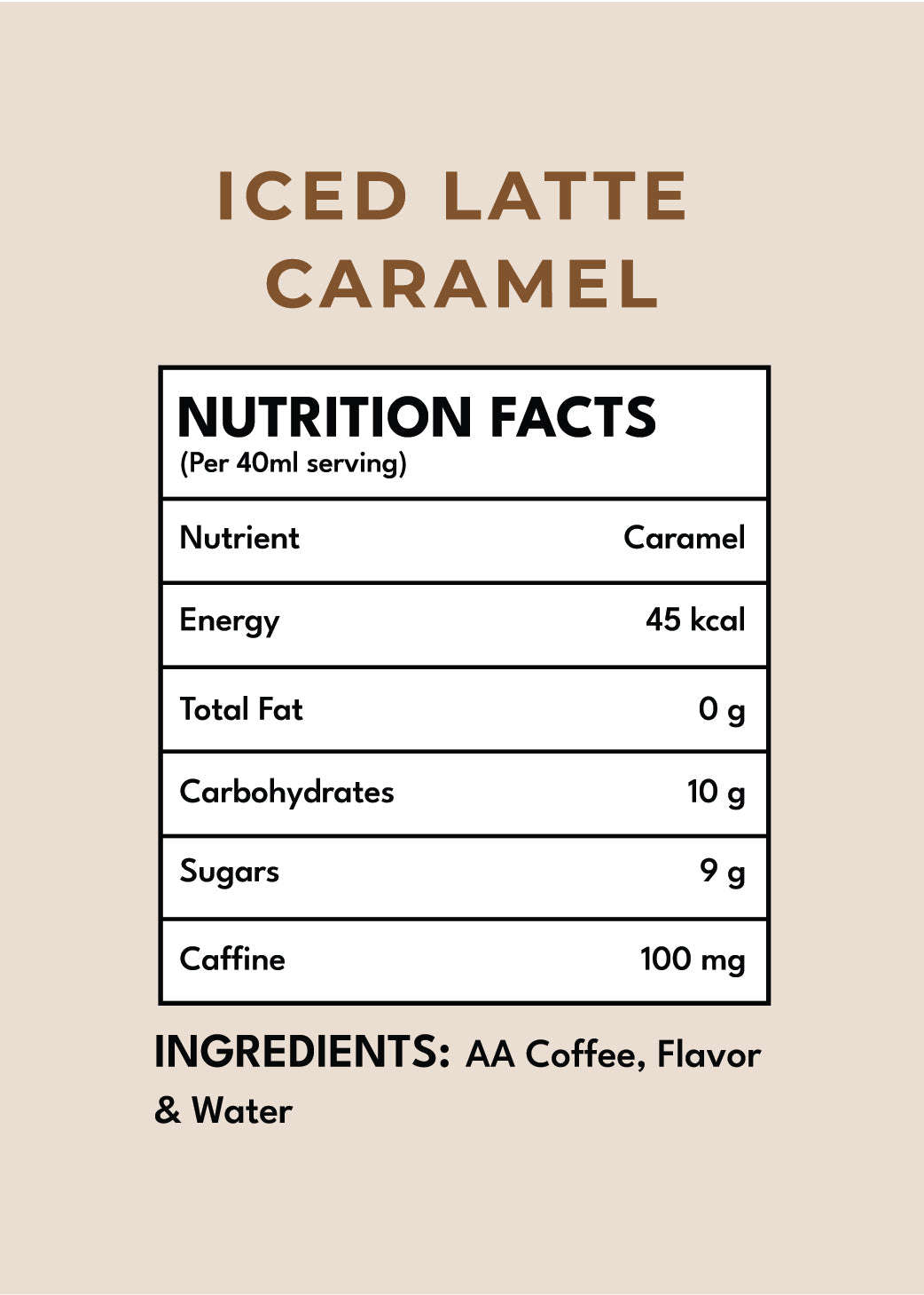 Iced Latte - Caramel