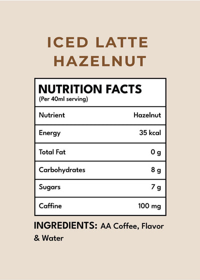 Iced Latte - Hazelnut