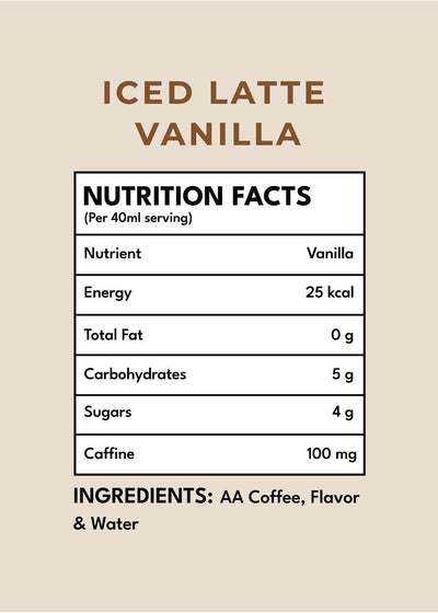 Iced Latte - Vanilla