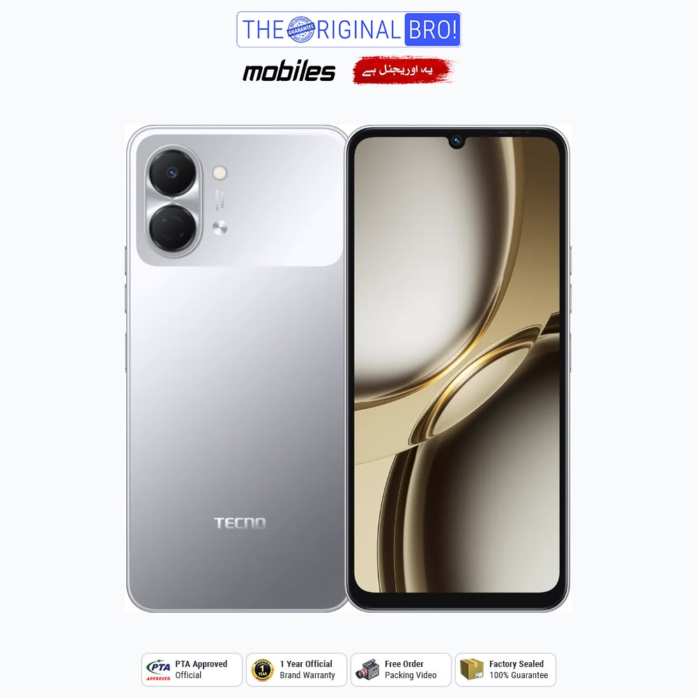 Tecno Spark Go 3 | 4GB - 128GB | PTA Approved | 1 Year Official Warranty | Factory Sealed | The Original Bro Mobiles