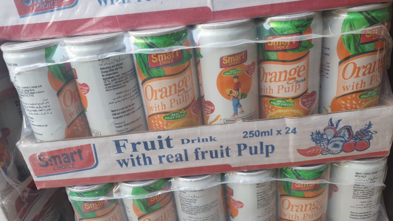Smart Choice - Orange Fruit Drink With Pulp - No Added Sugar - 250ml - 24 Pcs