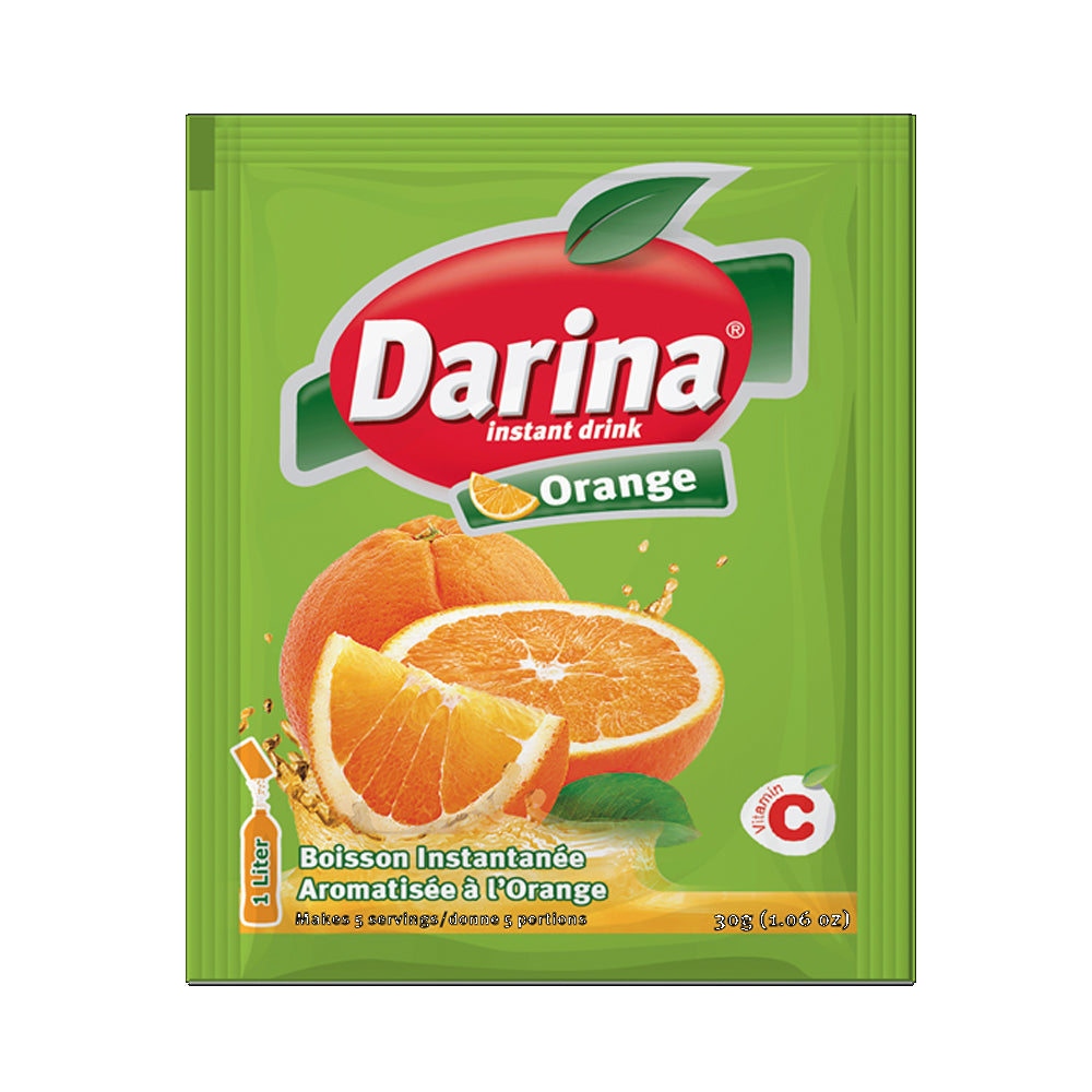 Darina - Orange - Flavoured Instant Powder Drink - 9 GM Sachets - Makes 1 L - 24 Sachets