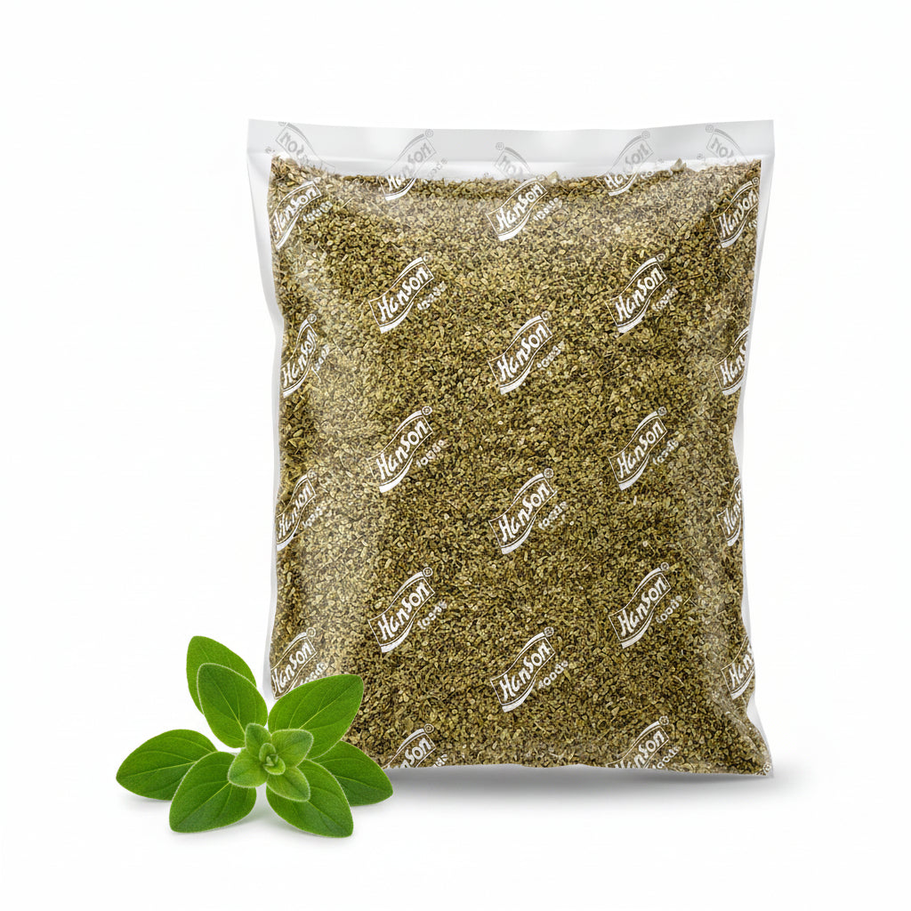 Bag of Hanson brand pet food on a white background