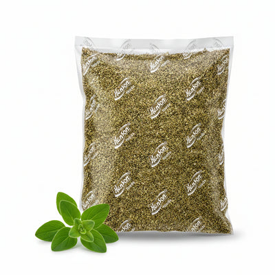 Bag of Hanson brand pet food on a white background