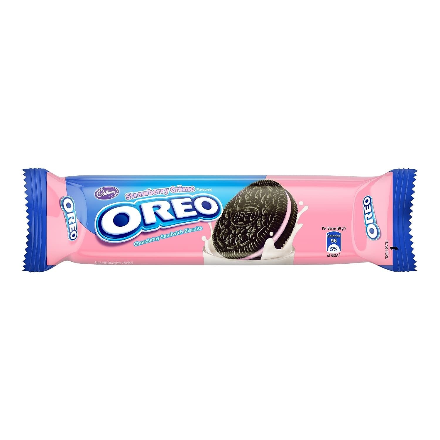 Oreo - Cookies - Strawberry Cream Sandwich - 119.6gm - 6 Pack