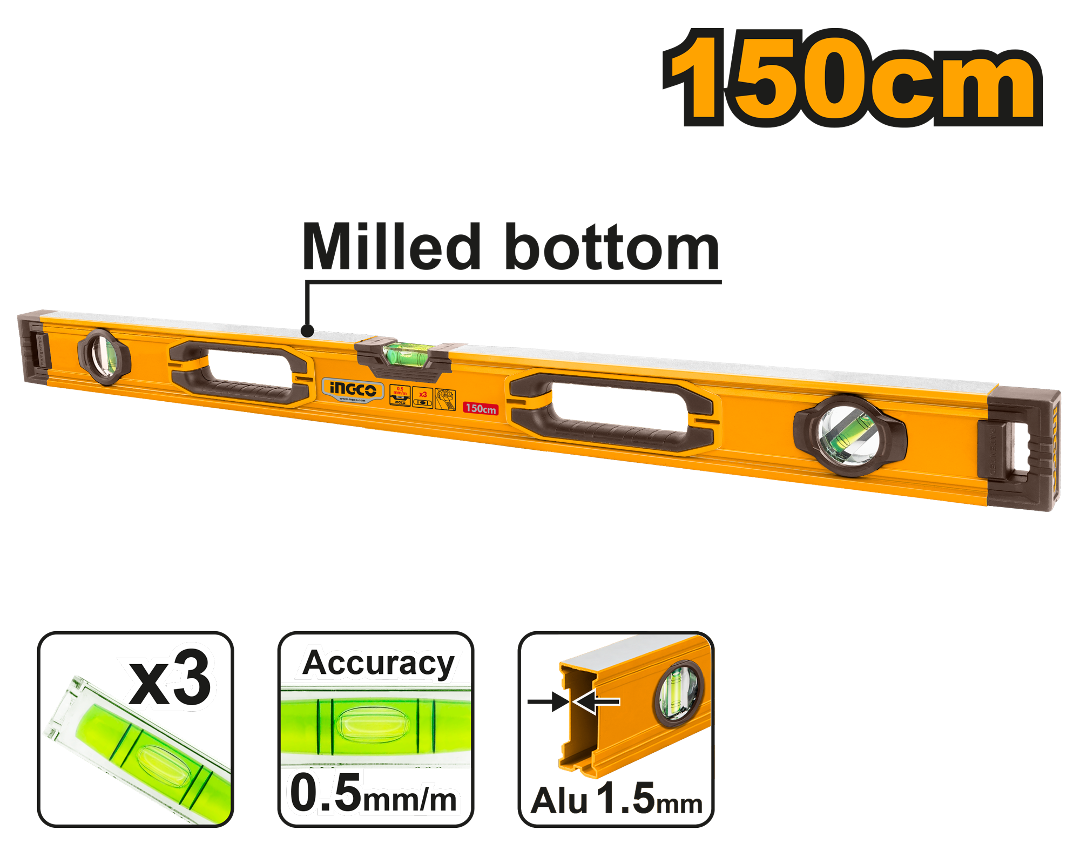 INGCO -  Spirit level 150cm HSL08150