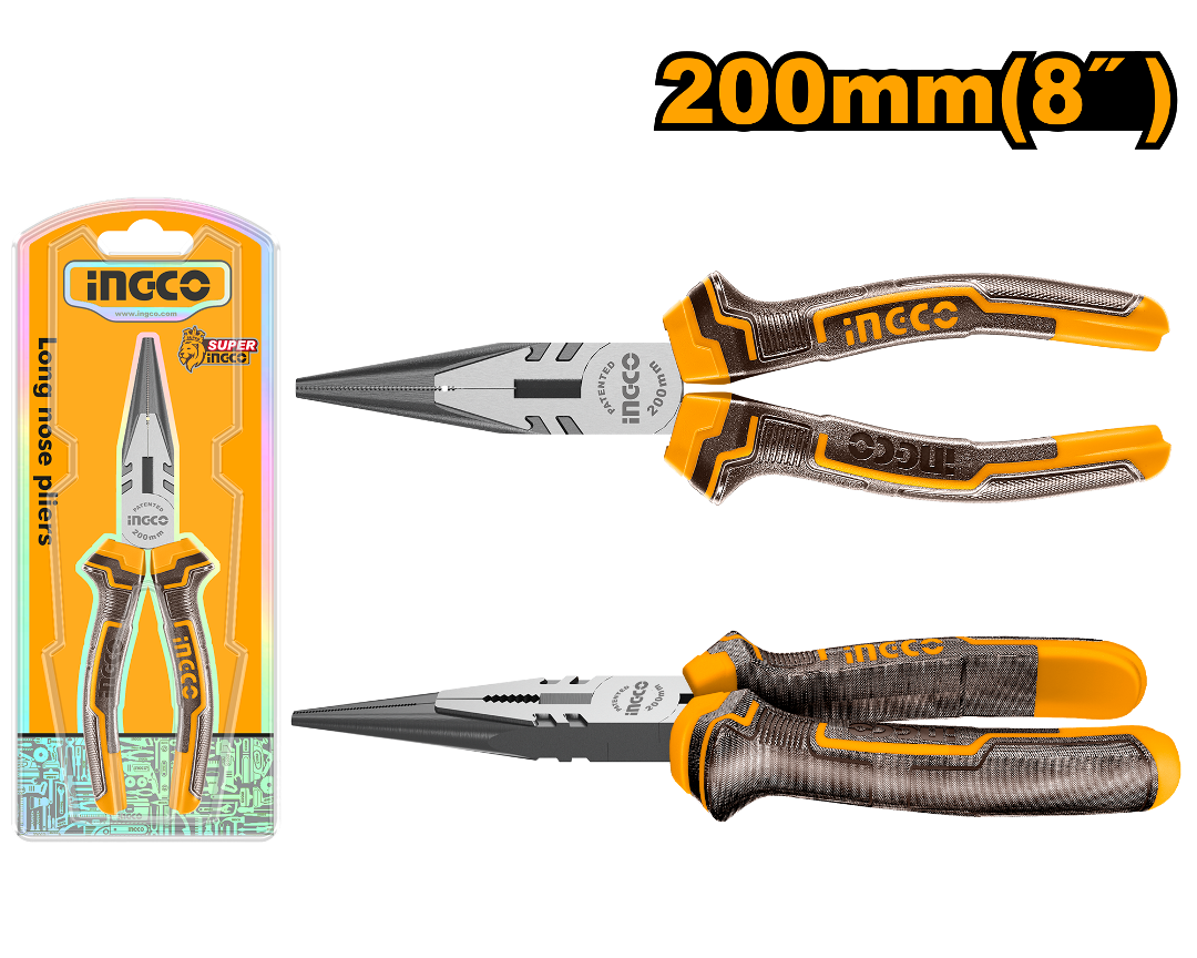 INGCO -  Long nose pliers 200mm HLNP08208