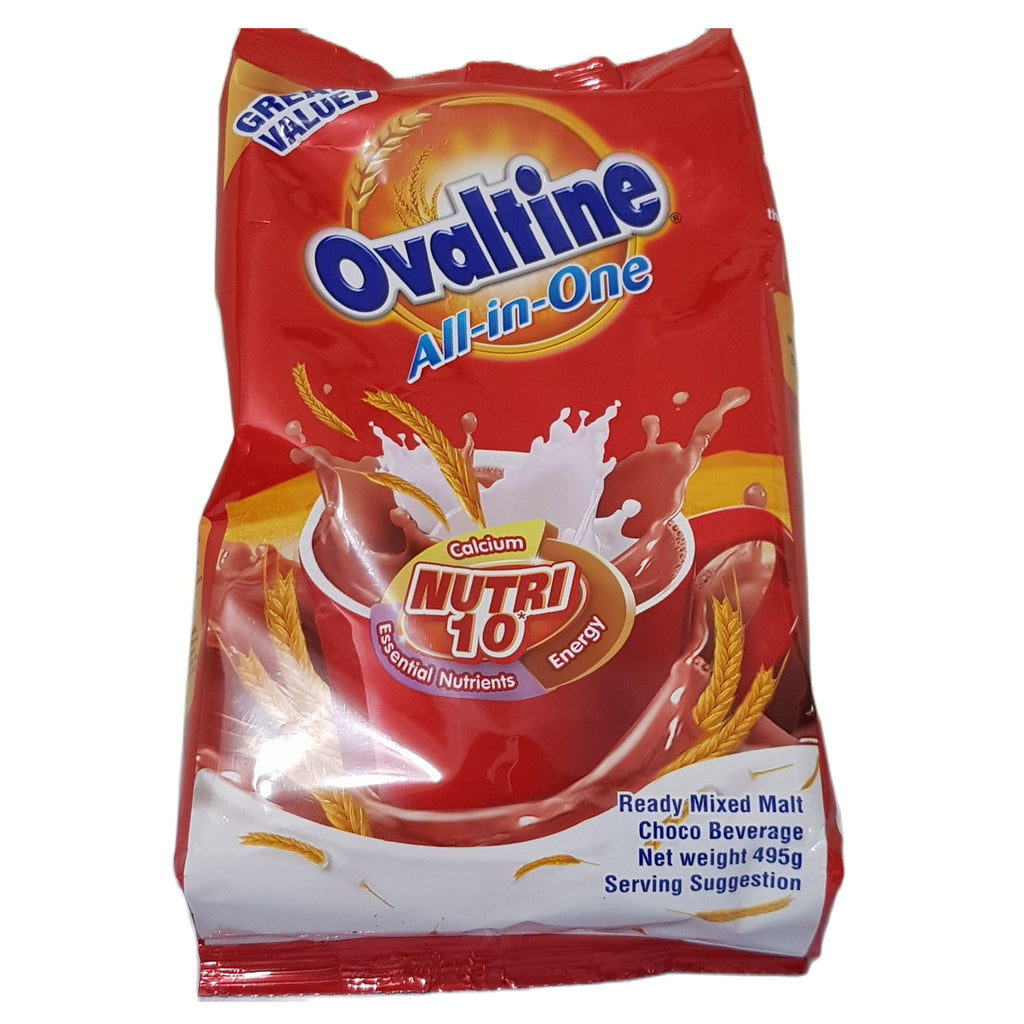 Ovaltine - Chocolate Malt Drink - All In One - Pouch - 495 gm
