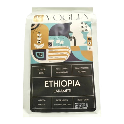 Voglia - Supremo (Ethiopia 100% Arabica) - Medium to Dark - Coffee Beans -1 KG