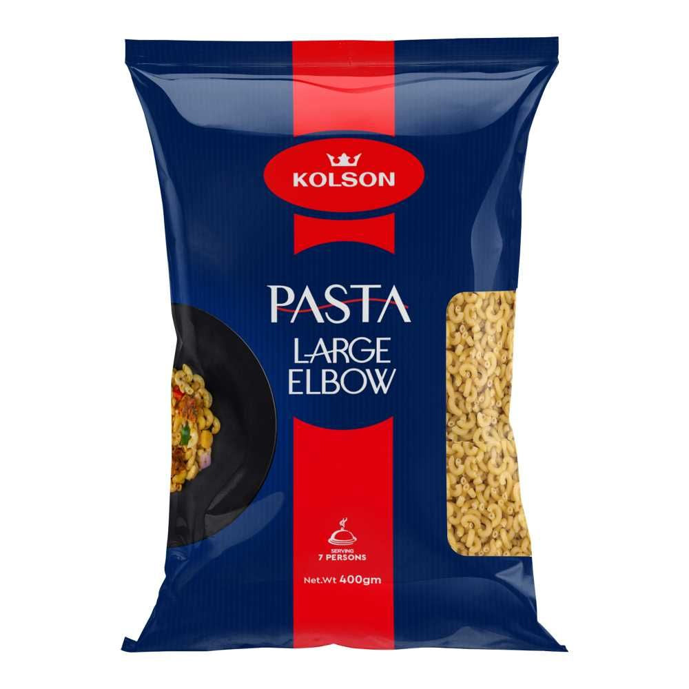Kolson - Large Elbow Macaroni - Pasta - 400g - Pack of 20