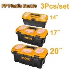 INGCO -  3  Pcs Plastic tool boxes set plastic buckle PBXK0301