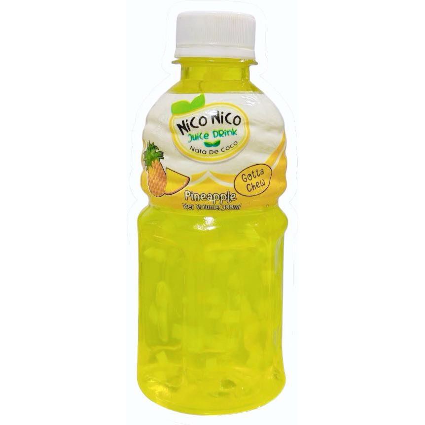 Nico Nico - Pineapple Juice With Nata De Coco - 300Ml - Pack of 24