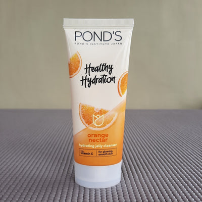 Pond's - Healthy Hydration Gel Facial Cleanser For Glowing Smooth Skin - Orange - With 100% Natural Origin Orange Extract &  Vitamin C - 100ml