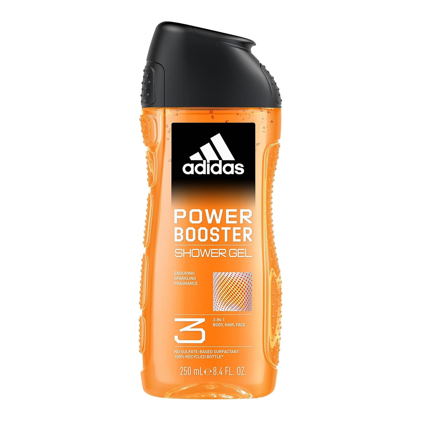 Adidas - Shower Gel - Power Booster - Enduring Sparkling Fragrance 3in1 Body - Hair & Face - 250ml