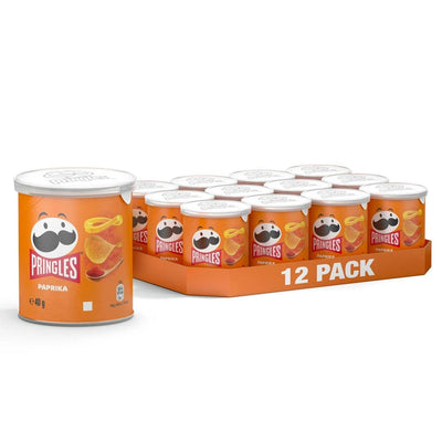 Pringles - Potato Crisps - Paprika - Pop & Go Stack - 40gm (x12)