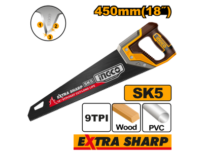 INGCO -  Hand saw 18" HHAS68450
