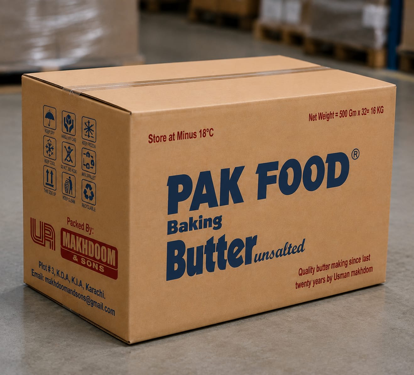 Pak Food Butter 500g Salted/Unsalted 16kg CTN