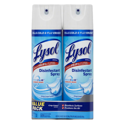 Lysol - Disinfectant Spray - Crisp Linen Scent (2X19Oz)