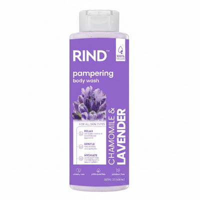 RIND - pampering body wash - CHAMOMILE & LAVENDER - 606ml