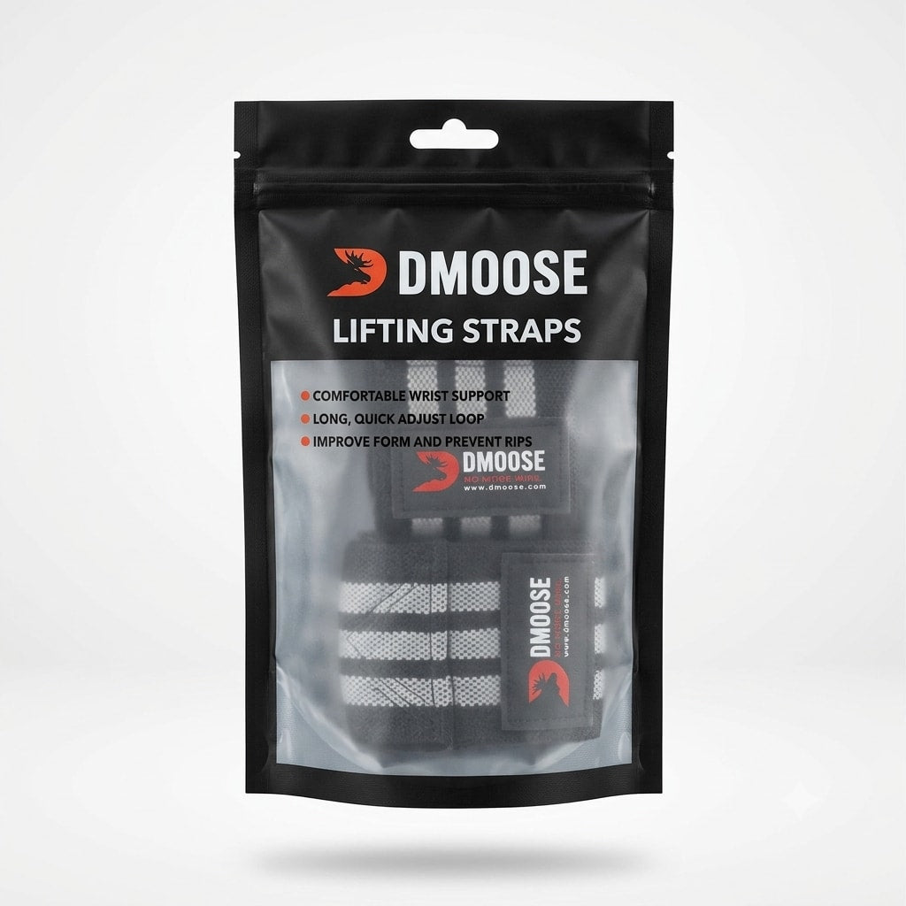 DMoose Lifting Straps – Padded Wrist Support Straps for Weightlifting & Powerlifting