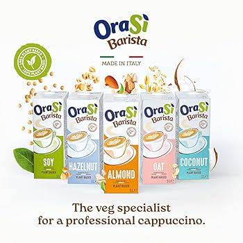Orasi Barista - 100% Italian - Plant-based drink - Almond Mandolra - 1 liter