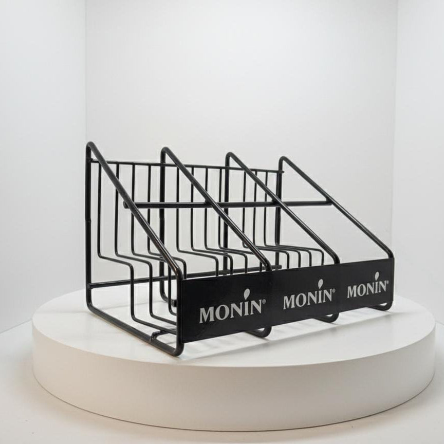 Monin - Bottle Syrup Rack Organizer - Display Stands - 6 Bottles