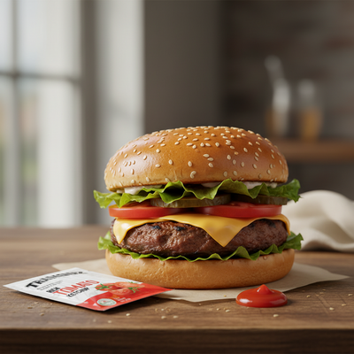 Trandoz - Rich Tomato Ketchup - 9gm - 100 pcs x 10 packs (1000 pcs) - 1 ctn