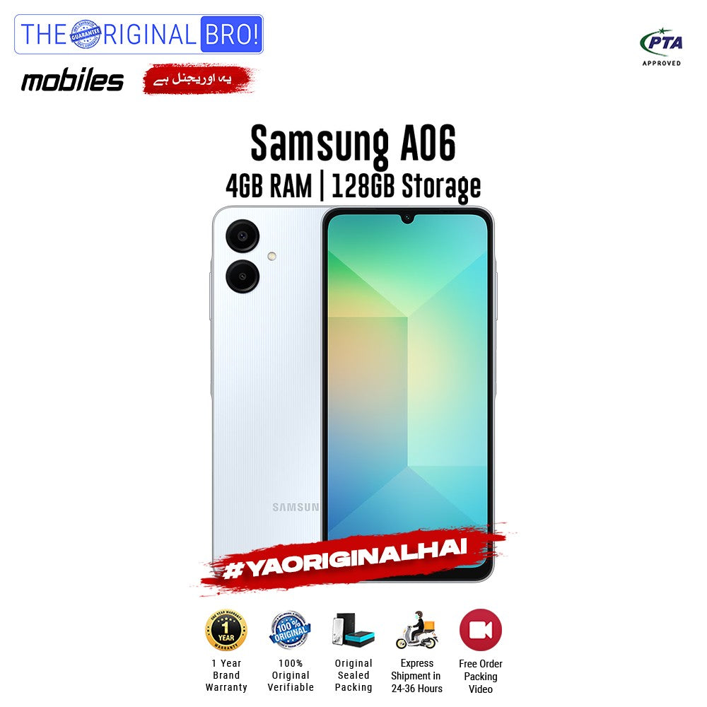 Samsung - A06 - Smartphone - 4GB RAM - 128GB Storage - Blue - The Original Bro Mobiles | Jodiabaazar.com