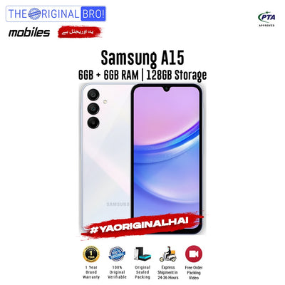 Samsung - A15 - Smartphone - 6GB RAM - 128GB Storage - Light Blue - The Original Bro Mobiles | Jodiabaazar.com