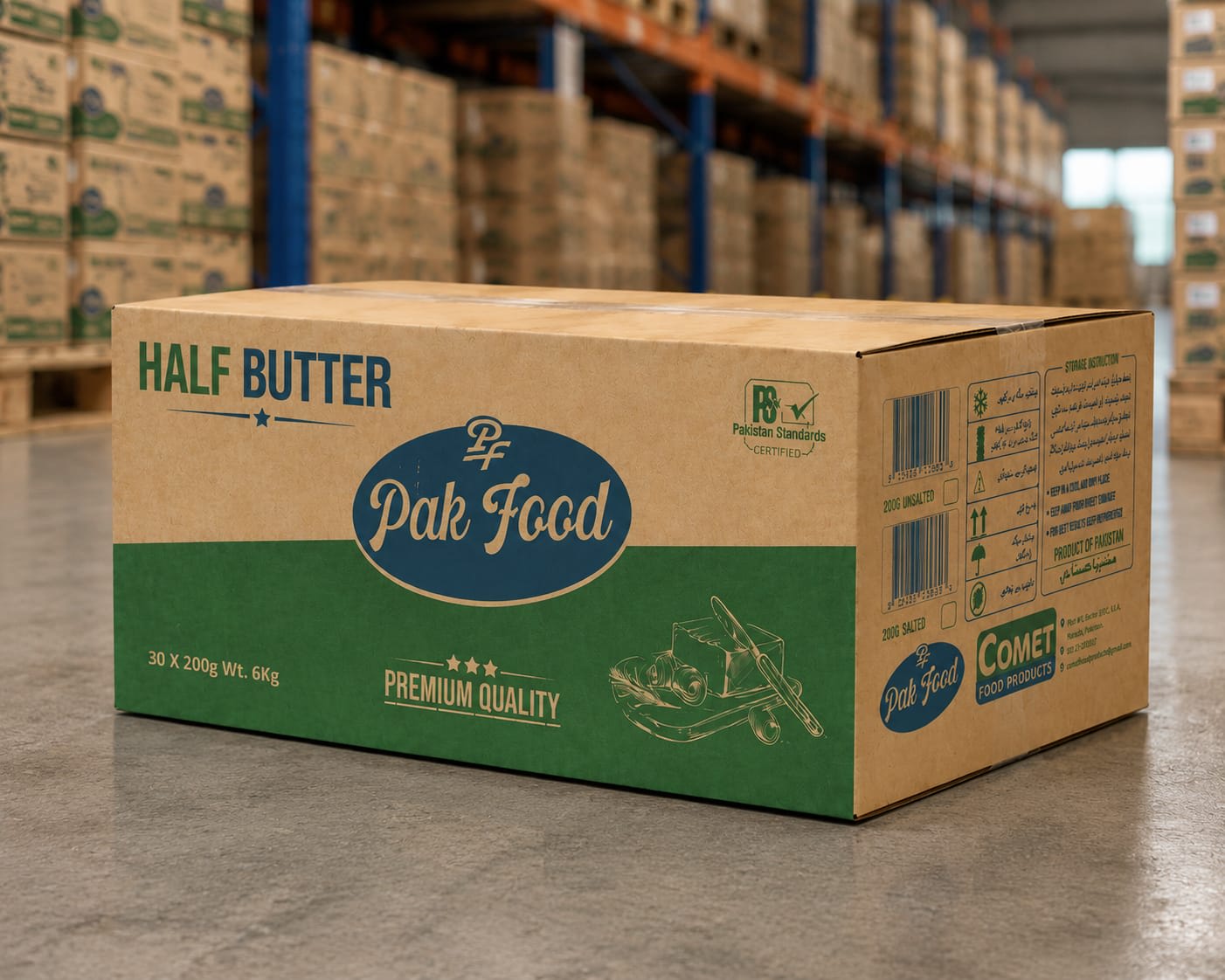 Pak Food Butter 200g Salted/Unsalted 6kg CTN