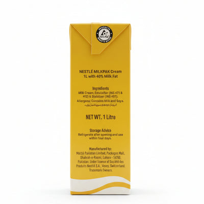 Nestle Milkpak Cream container with text and branding