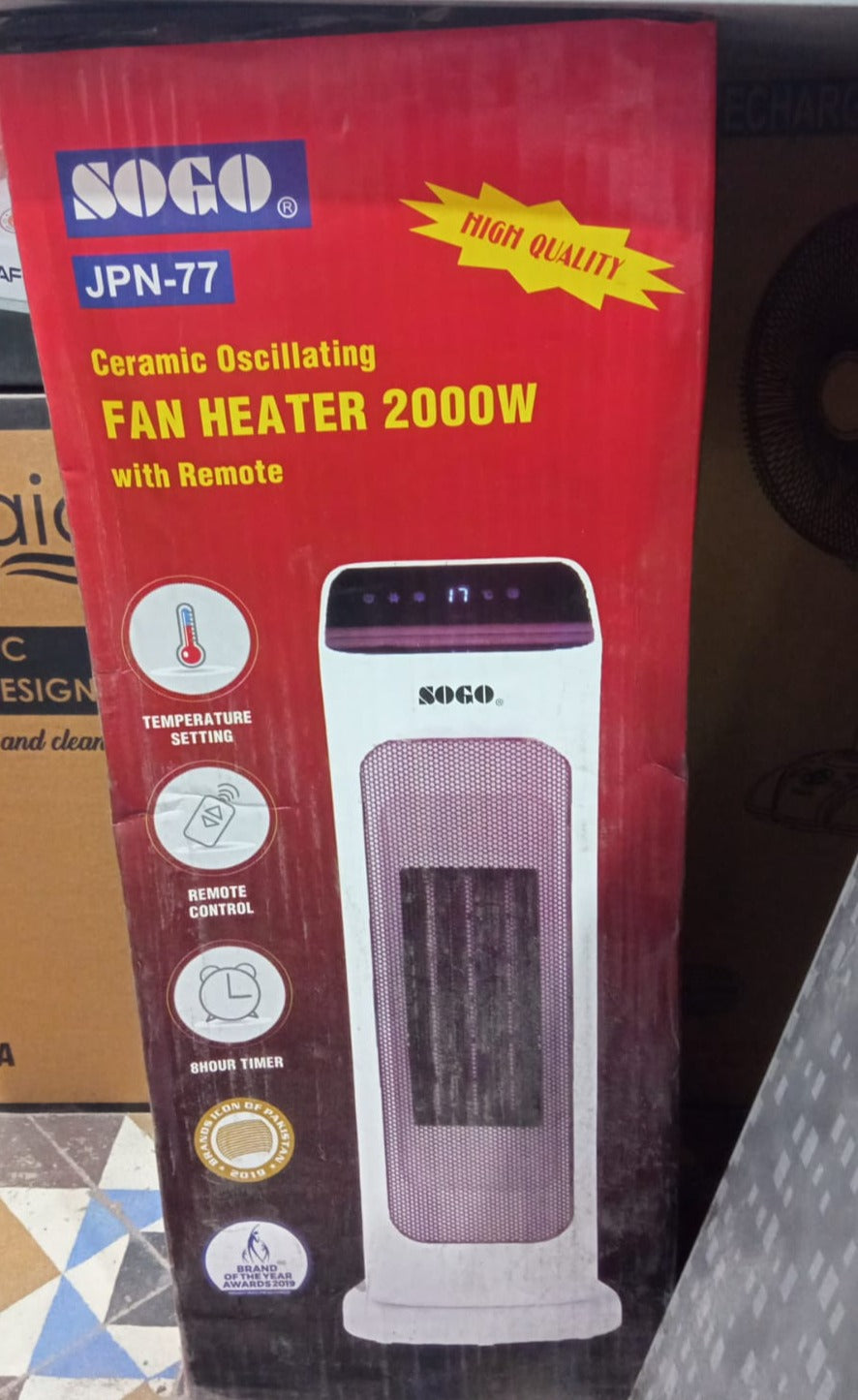 Sogo - Ceramic Tower Heater Fan (JPN-77) - No Warranty - 2000W - White