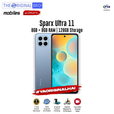 Sparx - Ultra 11 - Smartphone - 8GB RAM - 128GB Storage - Blue - The Original Bro Mobiles | Jodiabaazar.com