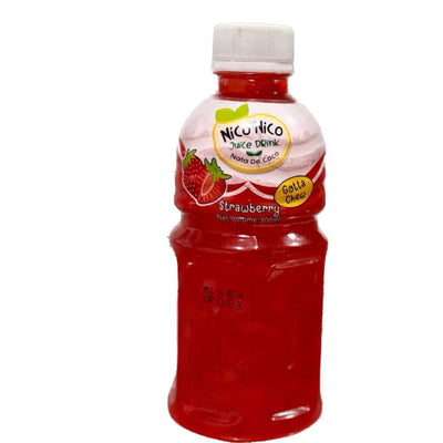 Nico Nico - Strawberry Juice With Nata De Coco - 300Ml - Pack of 24