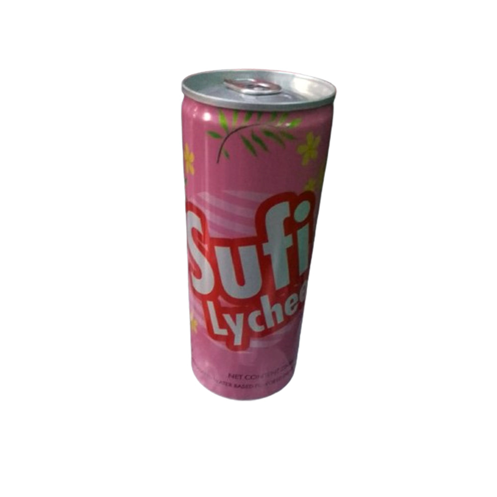 Sufi - Lychee - Flavored Soft Drink - 250 ML - 12 Cans - 1 Pack