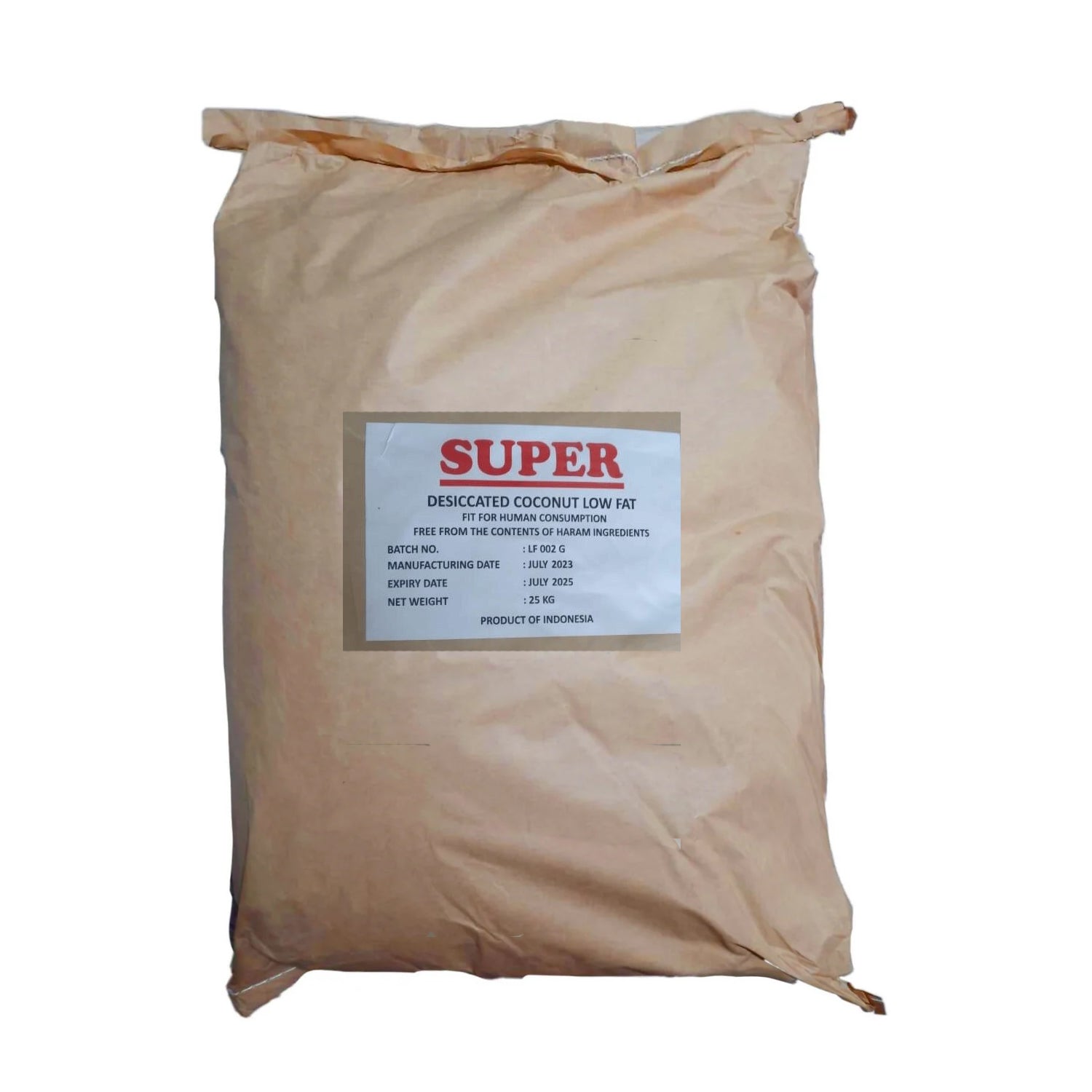 Super - Indonesia - Dried Coconut - Desiccated Coconut (Khopra) Low Fat - 25 KG - کھوپرا