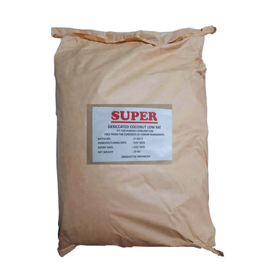 Super - Indonesia - Dried Coconut - Desiccated Coconut (Khopra) Low Fat - 25 KG - کھوپرا