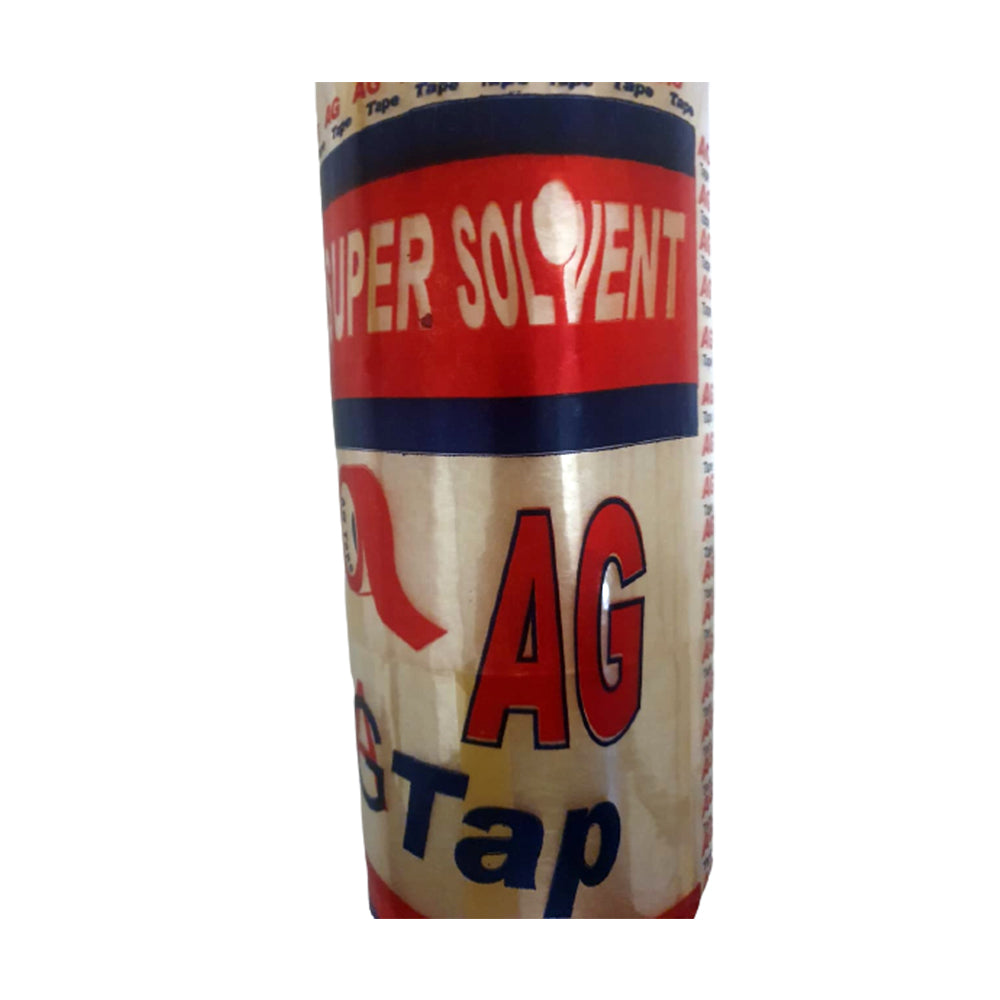 AG - Carton Tape - Super Solvent - Transparent - 3" Inch - 72 Yards (Gaz) - Pack of 4