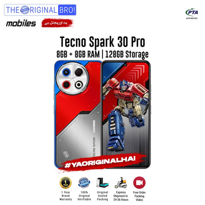 Tecno - Spark 30 Pro - Smartphone - 8GB RAM - 128GB Storage - Red - The Original Bro Mobiles | Jodiabaazar.com