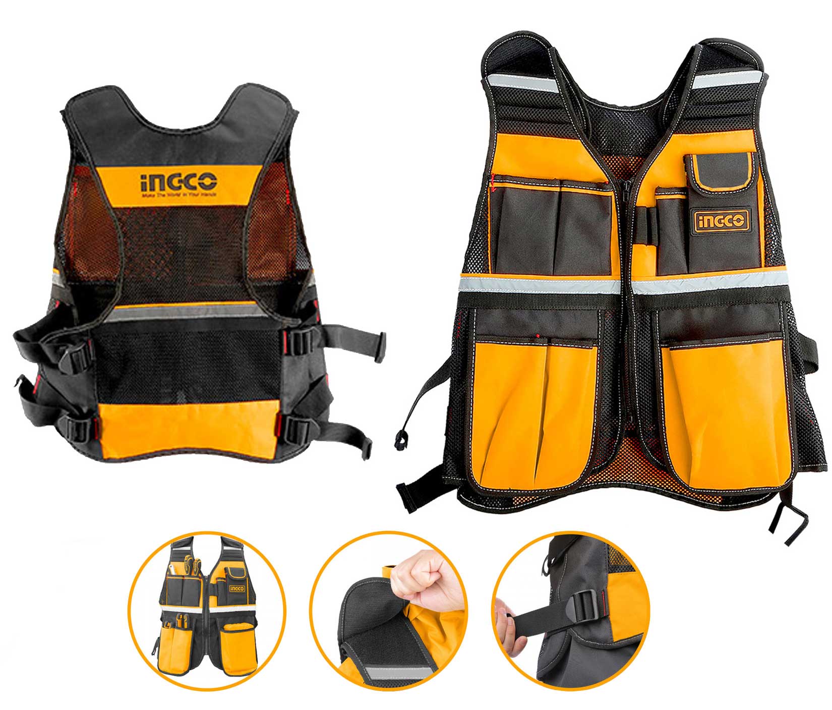 INGCO -  Tool Vest 3kg/ 7 pockets HTVT0901