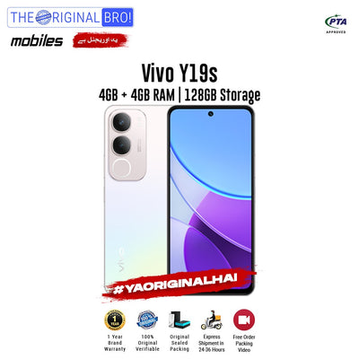 Vivo - Y19s - Smartphone - 4GB RAM - 128GB Storage - Silver - The Original Bro Mobiles | Jodiabaazar.com