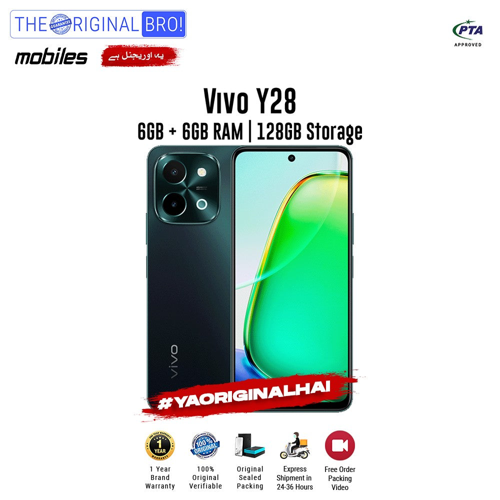 Vivo - Y28 - Smartphone - 6GB RAM - 128GB Storage - Green - The Original Bro Mobiles | Jodiabaazar.com