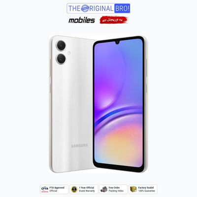 Samsung Galaxy A05 | 6GB - 128GB | PTA Approved | 1 Year Official Warranty | Factory Sealed | The Original Bro Mobiles