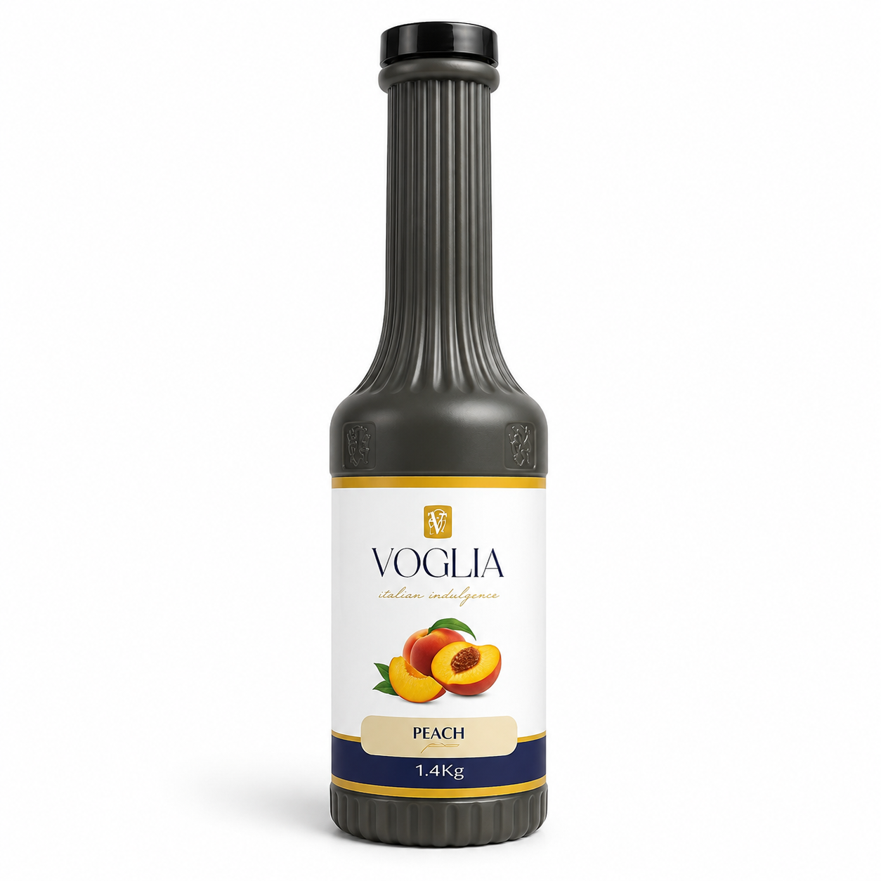 Voglia - Peach - Fruit Purees - 1.4 KG | Ready To Use Peach Puree For Desserts, Baking & Beverages