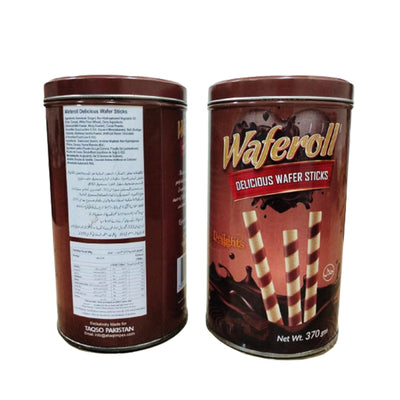 Waferoll - Cream Wafers - Roll Sticks - Chocolate Flavoured - 370g