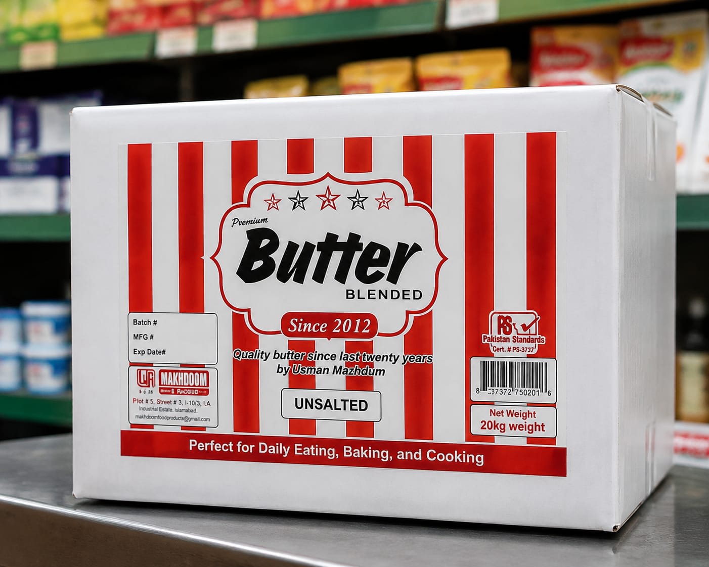 Premium Butter 1KG Block by Comet Food Salted/Unsalted 20kg CTN