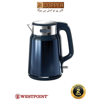Westpoint - Deluxe Cordless Electric Kettle - WF-6184 - Red & Stainless Steel - 2000 Watts - 1.7 Litre - Metallic Painted Stainless Body