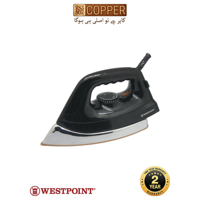 Westpoint Heavy-Duty Dry Iron WF-773 – 1000W Gold Non-Stick Soleplate